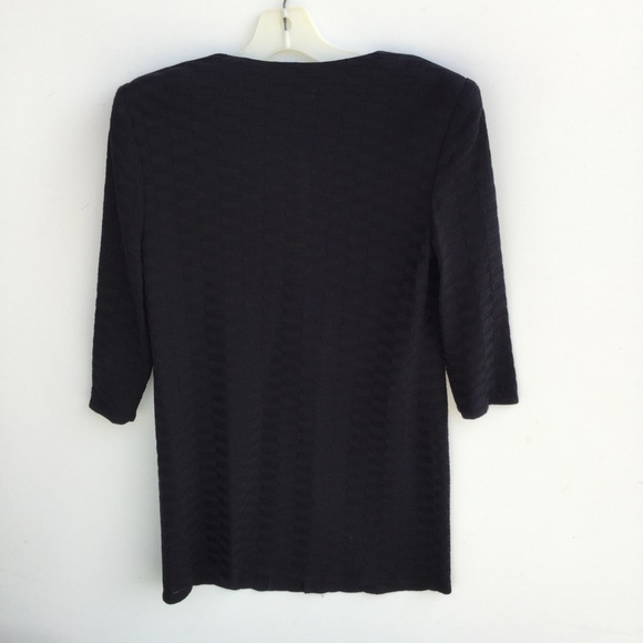 Misook Open Front Sweater Jacket Black XS - Picture 5 of 5